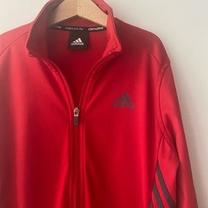 ADIDAS Climalite Youth Training Jacket in Red size Medium (10/12).